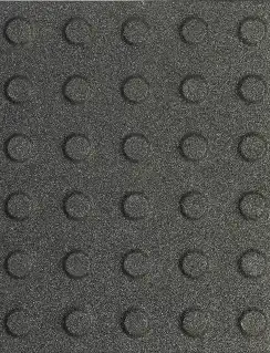 Black Tactile15® tactile flooring with warning studs