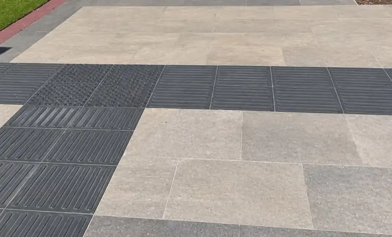Accessible route with Tactile15® guidance bars on stone flooring