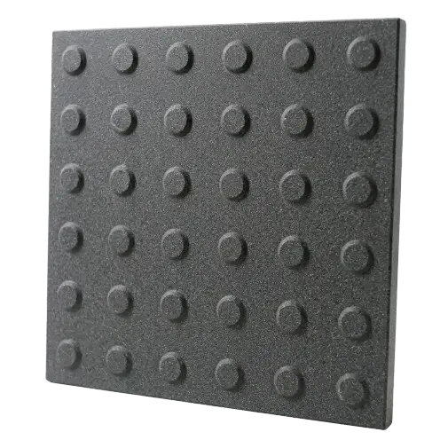 Black Tactile15® tile with raised warning studs